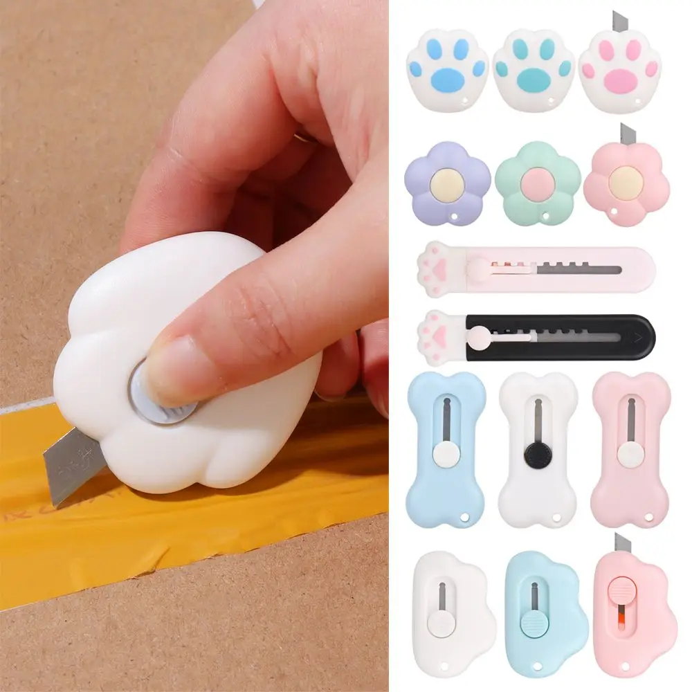 Utility Knife utility knife 1PC Mini Retractable Letter Opener Box Cutter Portable Carton Opener Paper Cutting Tool