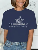 Chapter 50 1976 T-Shirts for Women,Bookish 50th Birthday Gift for Book Lovers,Best Friend Bday Shirt,Fiftieth One More Chapter - Image 4