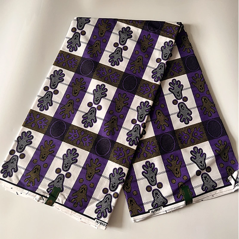 beautiful design African wax fabric cotton pagne Africa real wax fabric Ankara Ghana dresses 6 yards