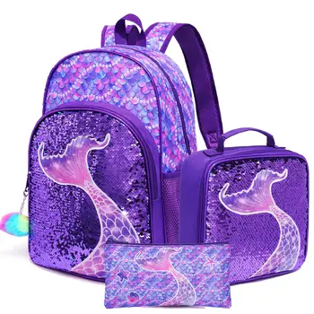 School Bags for Girls Cute Cartoon Mermaid Backpacks Children Book Bags Students Kids Satchels Mochilas Escolares Infantil 1