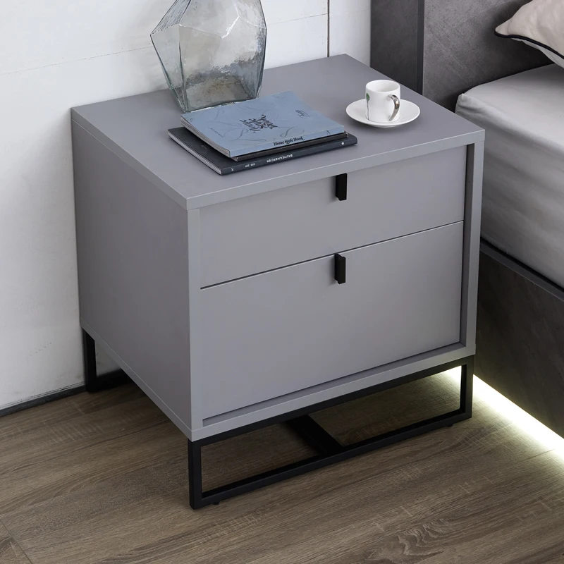 

Modern Drawers Nightstands Living Room Trendy Nordic Bedside Nightstands Storage Luxury Mesitas Noches Bedroom Furniture SR50NS