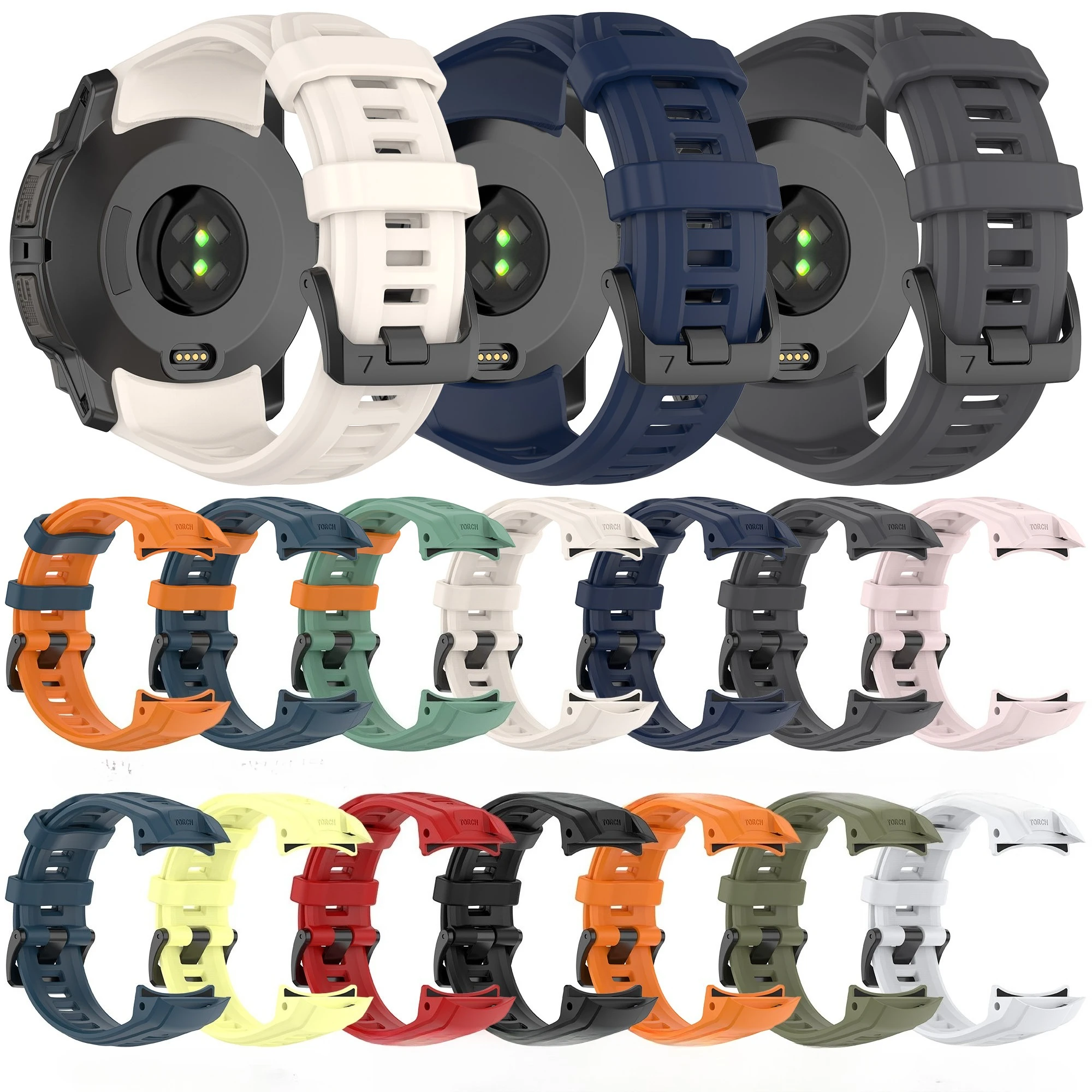 Breathable Sporty Silicone Loop Watch Strap
