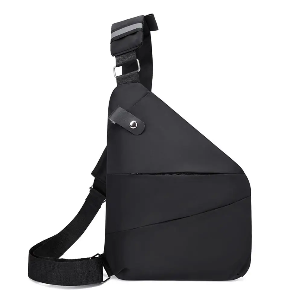 Anti Theft Travel Bag Men's Chest Bag Outdoor Leisure Crossbody Nylon Waterproof Handbag For Wander Hiking F8B3