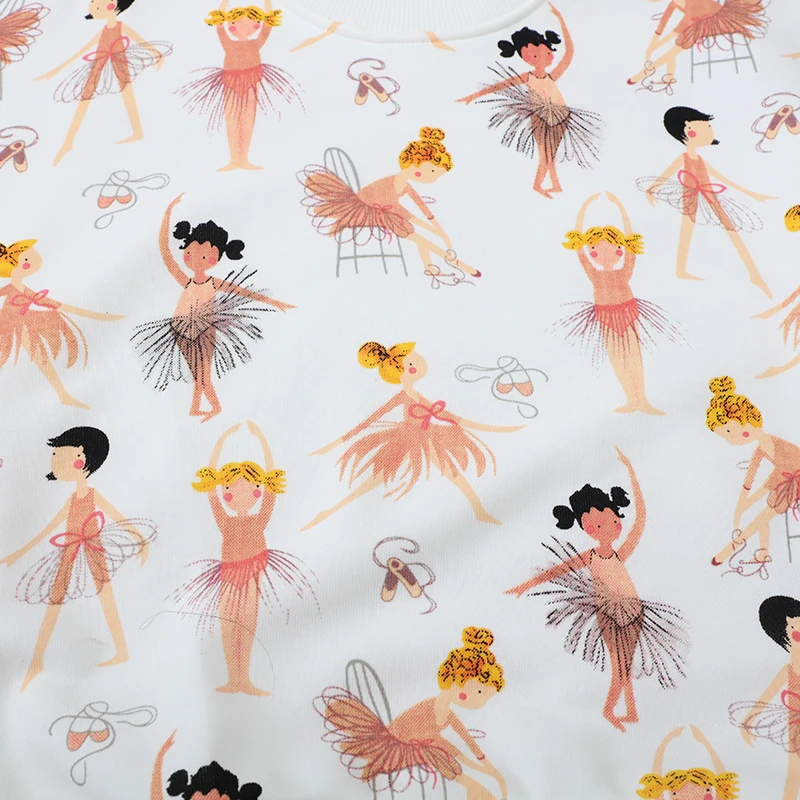 Kids Clothes 2025 Autumn Children's Clothing Cotton Baby Girls Long Sleeves Cartoon Ballet Dancer Mesh Dresses