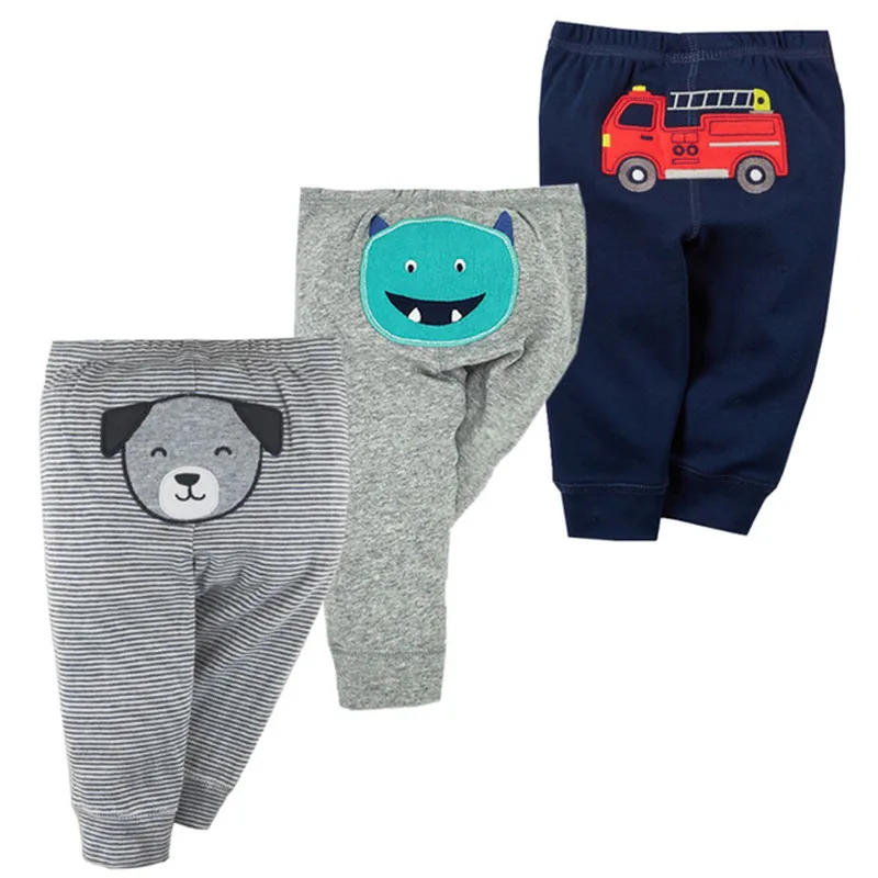 Baby Leggings Cotton Pants Baby Trousers 3/4/5PCS/LOT Newborn Pants Cartoon 100% Cotton 9-24M-3TM