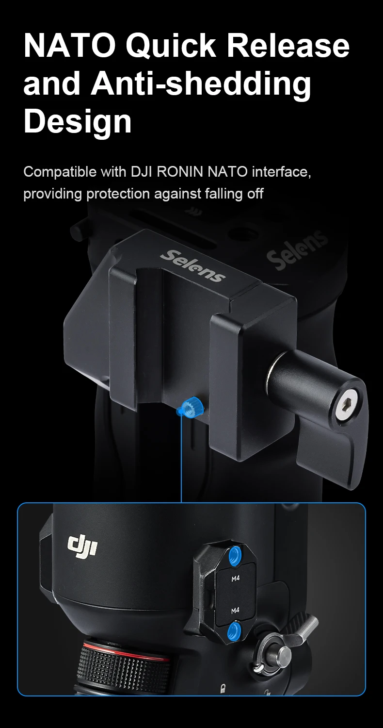 Description Picture 5 of itemSelens Handheld Gimbal Stabilizer Selfie Tripod Hold With Both hands Stable and Efficient Dual Handgrip Photography Accessories