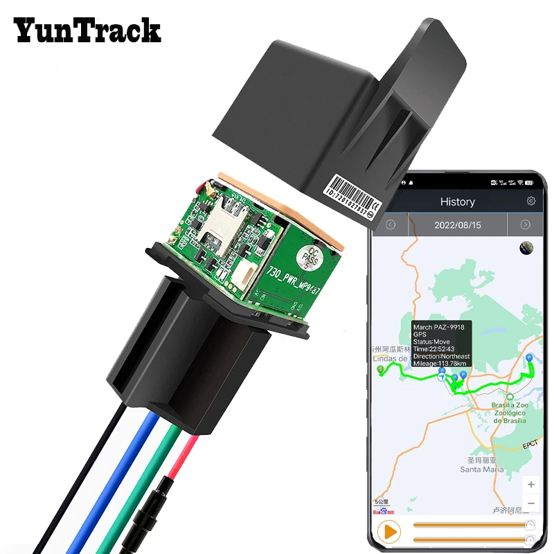 Car Tracking Relay Gps Tracker Device Gsm Locator Remote Control Anti
