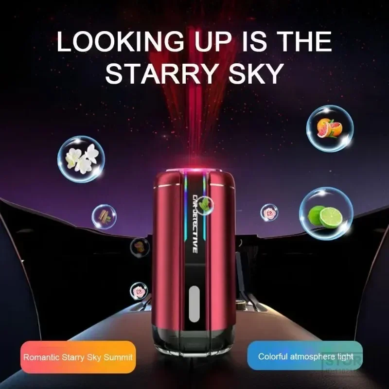 Car Air Refresher aromatherapy with LED amibent light and starry sky  Home  diffuser  fragrance perfume