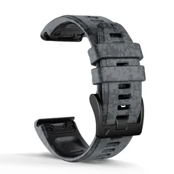 Silicone Quick Fit Smart Watch Band, 22 - 26mm Adjustable Strap Wristband - MARQ Captain (Gen 2) (Camo digital)