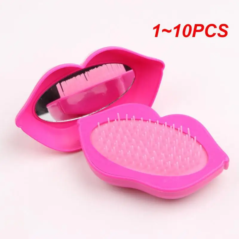 

1~10PCS 2023 Lips Shape Comb Antistatic Massage Mirror Hair Brush Salon Styling Professional Hair Styling Tool Red Lips Comb