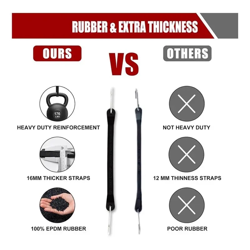 M45K-고무줄(후크 포함) 6인치, 고무 번지 코드(헤비 듀티) 야외용 고무 묶음끈(S형 후크 포함) 트럭, 밴, 자동차용
