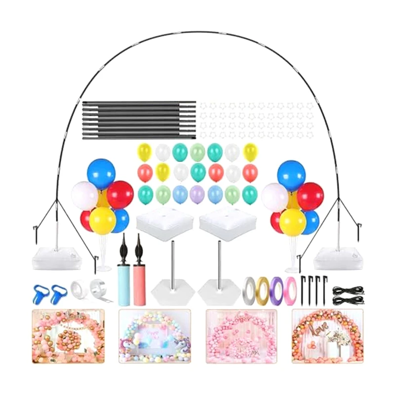 

Balloon Arch Frame With Base Adjustable Size Balloon Arch Frame With 200 Balloonsand 2 Balloon Table