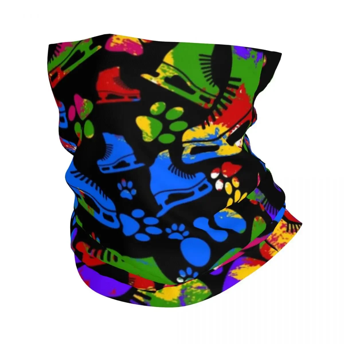 

Dog And Ice Skating Bandana Neck Cover Printed Mask Scarf Multi-use FaceMask Outdoor Sports Unisex Adult Windproof