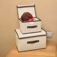 Organisateur de rangement et d'organisation de vêtements, 1 à 2 pièces, organisateur d'articles divers pour sous-vêtements, boîte pliable multifonction Non tissée anti-poussière pour la maison 6