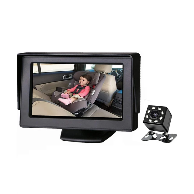 Caméra de voiture avec rétroviseur pour bébé, 4.3 pouces, avec Vision  nocturne HD, pour observer facilement chaque pas de votre bébé - AliExpress