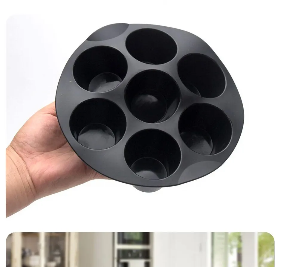 7 Cups Airfryer Silicone Muffin Pan Cupcake Mold for 3.5 to 5.8 L Air Fryer Accessories Non Stick Mini Cake Mould