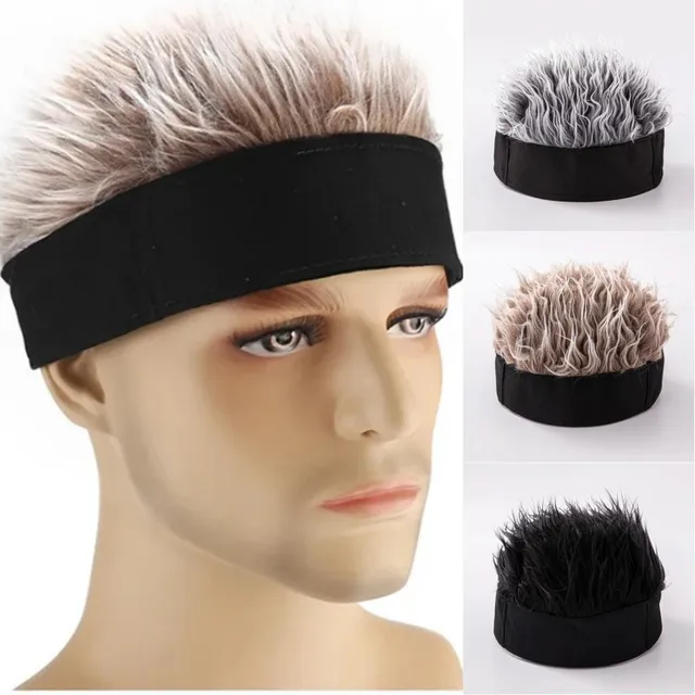Bonnet de perruque synthétique unisexe cheveux courts casquettes Hip Hop faux cheveux à pointes perruques melon court accessoire de bande de sauna vêtements de sauna 1