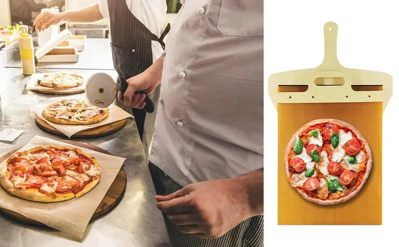 

45x20cm Sliding Pizza Peel Transfers Pizza Peel Pizza Paddle With Handle Pizza Spatula Paddle For Indoor & Outdoor Ovens