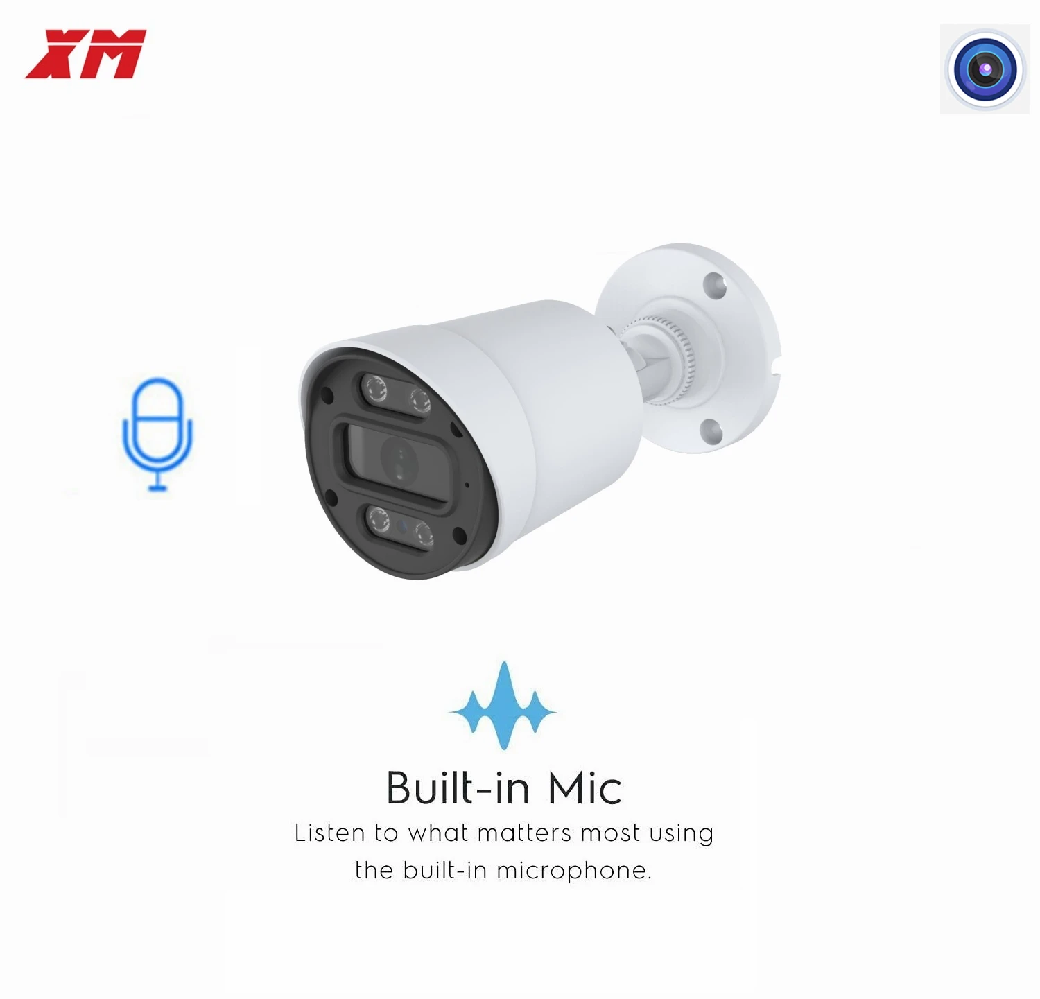 XM 5MP Ultra H.265 POE IP Camera XMeye APP AI Human Face Detection with Audio Outdoor Bullet Surveillance Camera