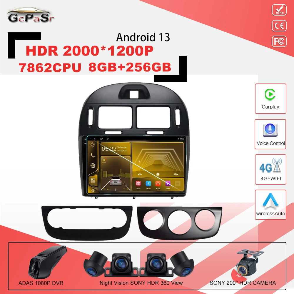 

Автомобильный Dvd-плеер на Android 13 для KIA Cerato жоб 2017, автомобильное радио, стерео головное устройство, GPS-навигация, встроенный Автомобильный BT WiF DVD 7862CPU