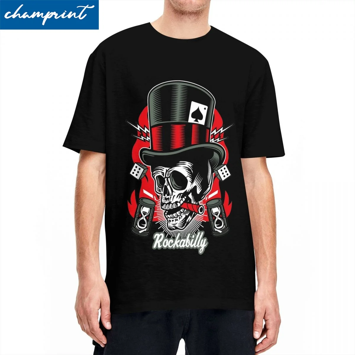 

Мужские хлопковые топы с круглым вырезом и коротким рукавом