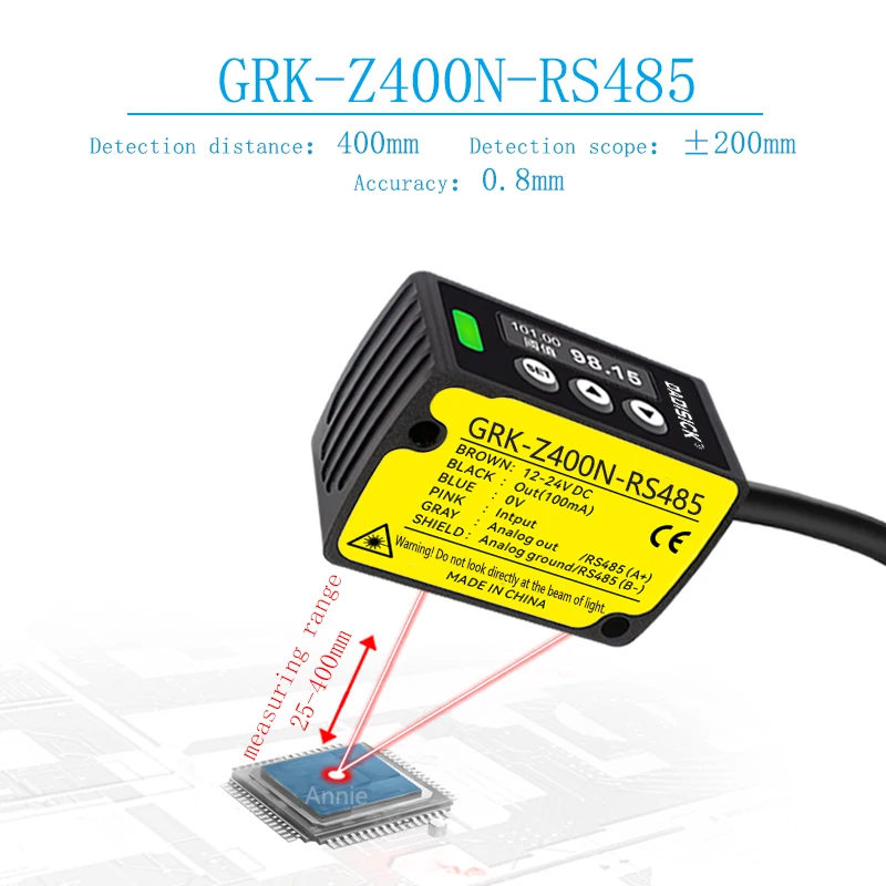 Laser-ranging-displacement-switch-400mm-rs485-thickness-measurement ...