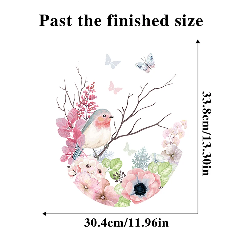 Removable Tropical Leaves Flowers Bird Wall Stickers Bedroom Living Room Decoration Mural Decals Plants Wall Paper Home Decor