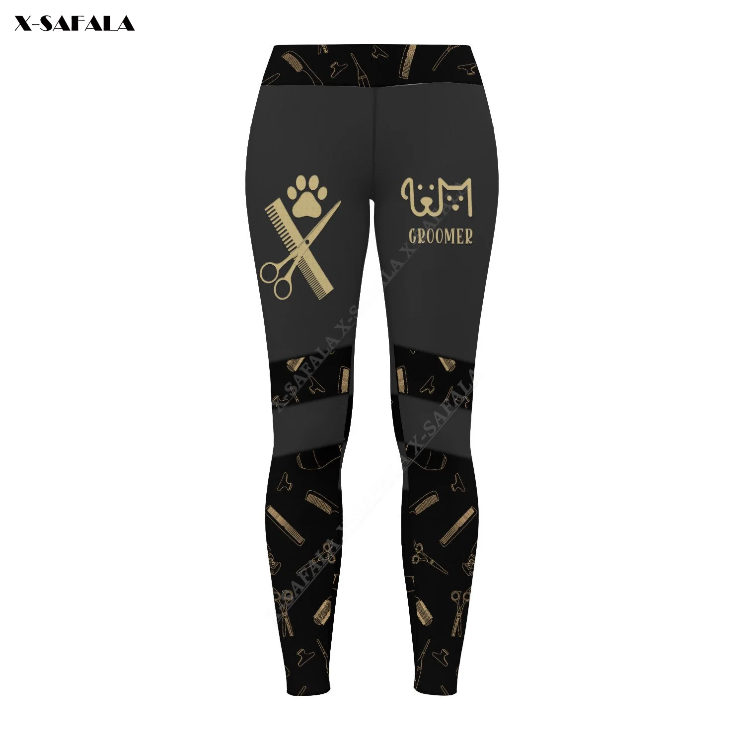 

Dog Cat Pet Groomer Grooming 3D Print Women Yoga Girl Stretch Fitness GYM Slim High Waist Legging Summer Sports