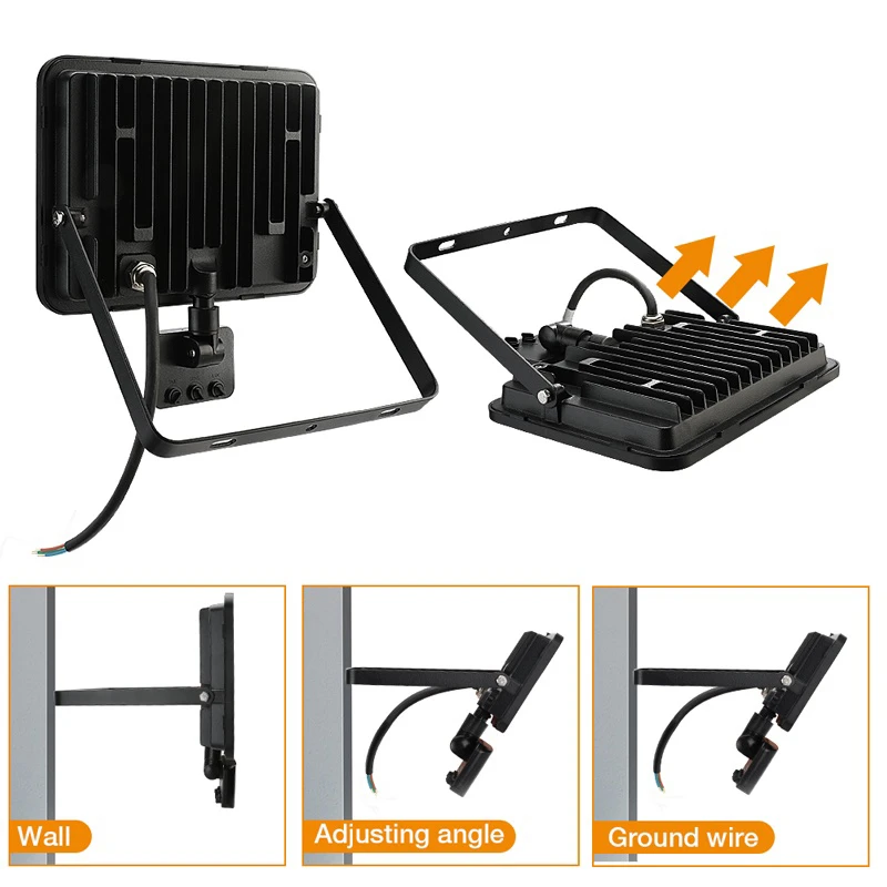 LED PIR Motion Sensor Floodlight Outdoor Wall Light 100W 50W 30W 20W 10W IP66 Waterproof For Garden
