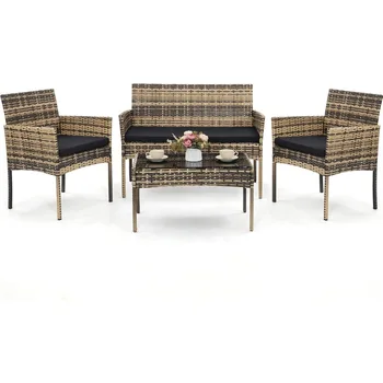4-Piece Wicker Patio Furniture Set 1