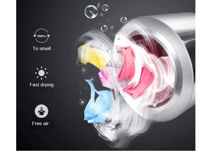 8.0KG Heat Pump Dryer Efficient Sterilization Fast Drying Washer Dryer with Low Noise