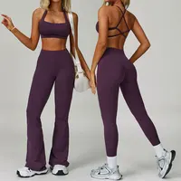 2 Piece Set Women's Tracksuit Fitness Clothes Yoga Sets Sportswear Workout Bra High Waist Leggings Set Gym Clothing Sports Suits