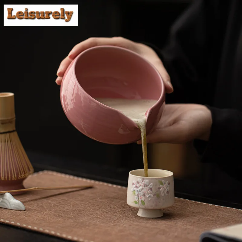 Full Moon Matcha Large Set Of Tea Whisks Standing Bowls Filter Spoons Tea Ceremony Porcelain Tea Set Equipment Supplies Craft