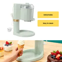Machine à crème glacée électrique 20W 220V, machine à crème glacée automatique domestique DIY, machine à faire des cornets de crème glacée molle, des smoothies et des sundaes 5