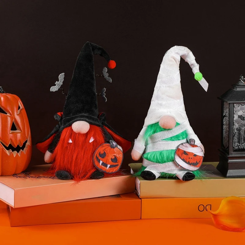 

Halloween Stuffed Faceless Elf Holiday Cartoon Character Bearded Doll Theme Party Tabletop Decoration Toy Gifts For Children