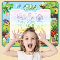 Magic Water Drawing Mat Coloring Doodle With Reusable Magic Pens Montessori Painting Board Educational Toys Kids Gift 100x80CM 2