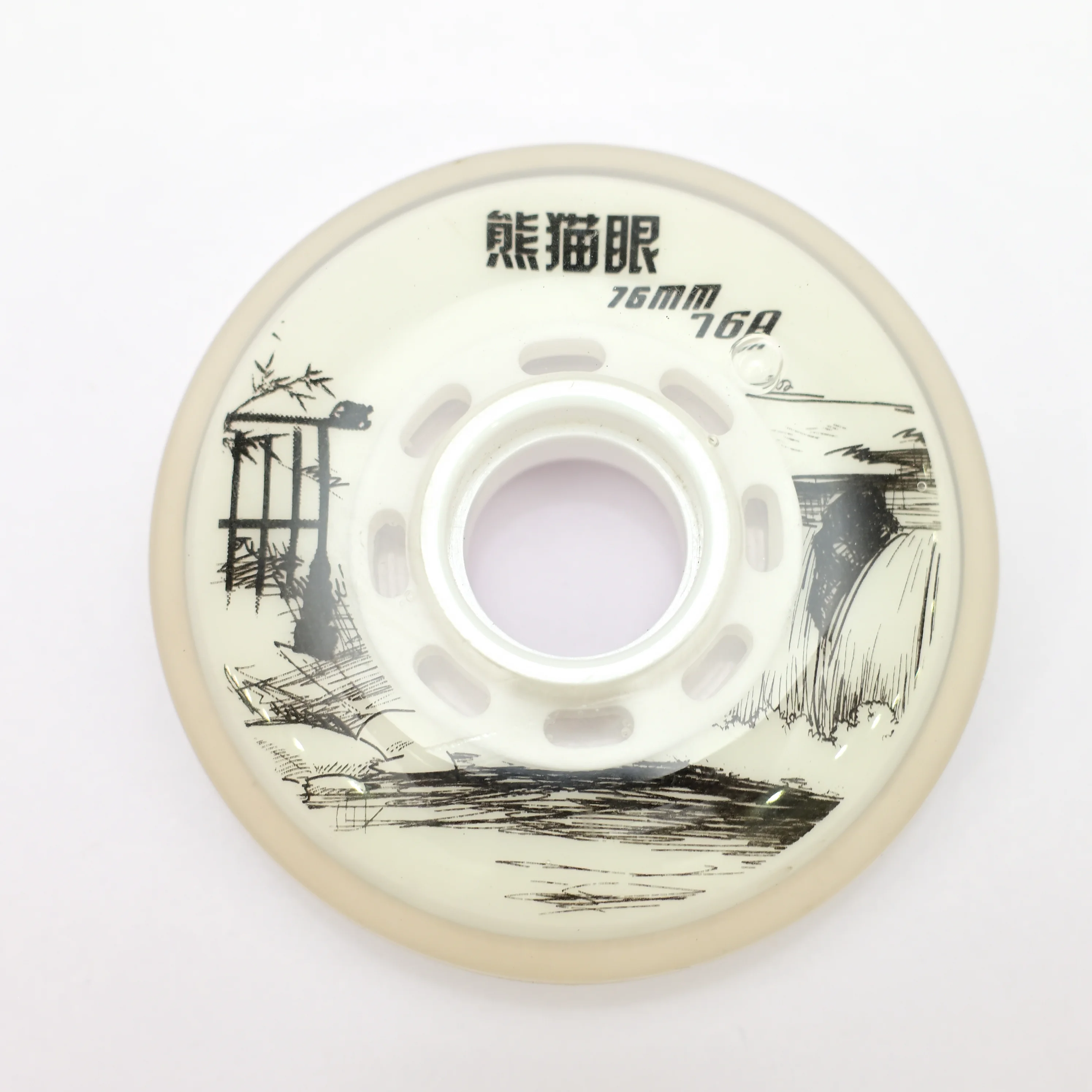 Roller skate wheels PU 72mm 76mm 80mm 76A hard frame skeleton stiff 8-pack