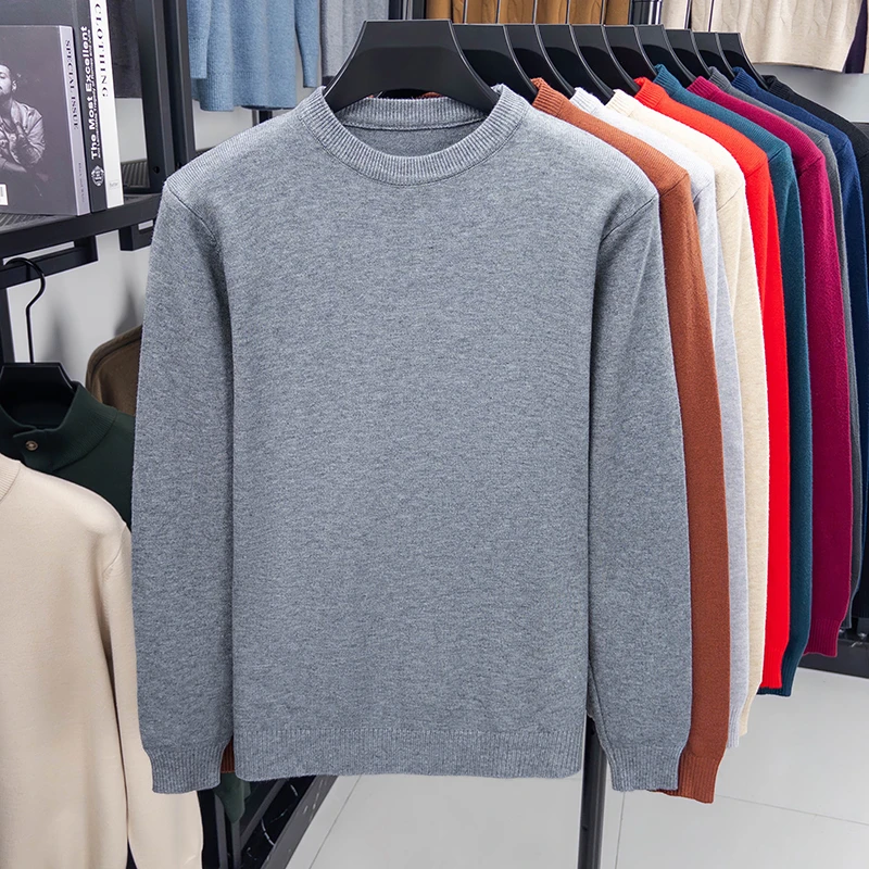 Men's Thick Knit Pullover Sweater, Casual Crew Neck Winter Sweater S79176afa973942a0b9a7c661248f5a7d5