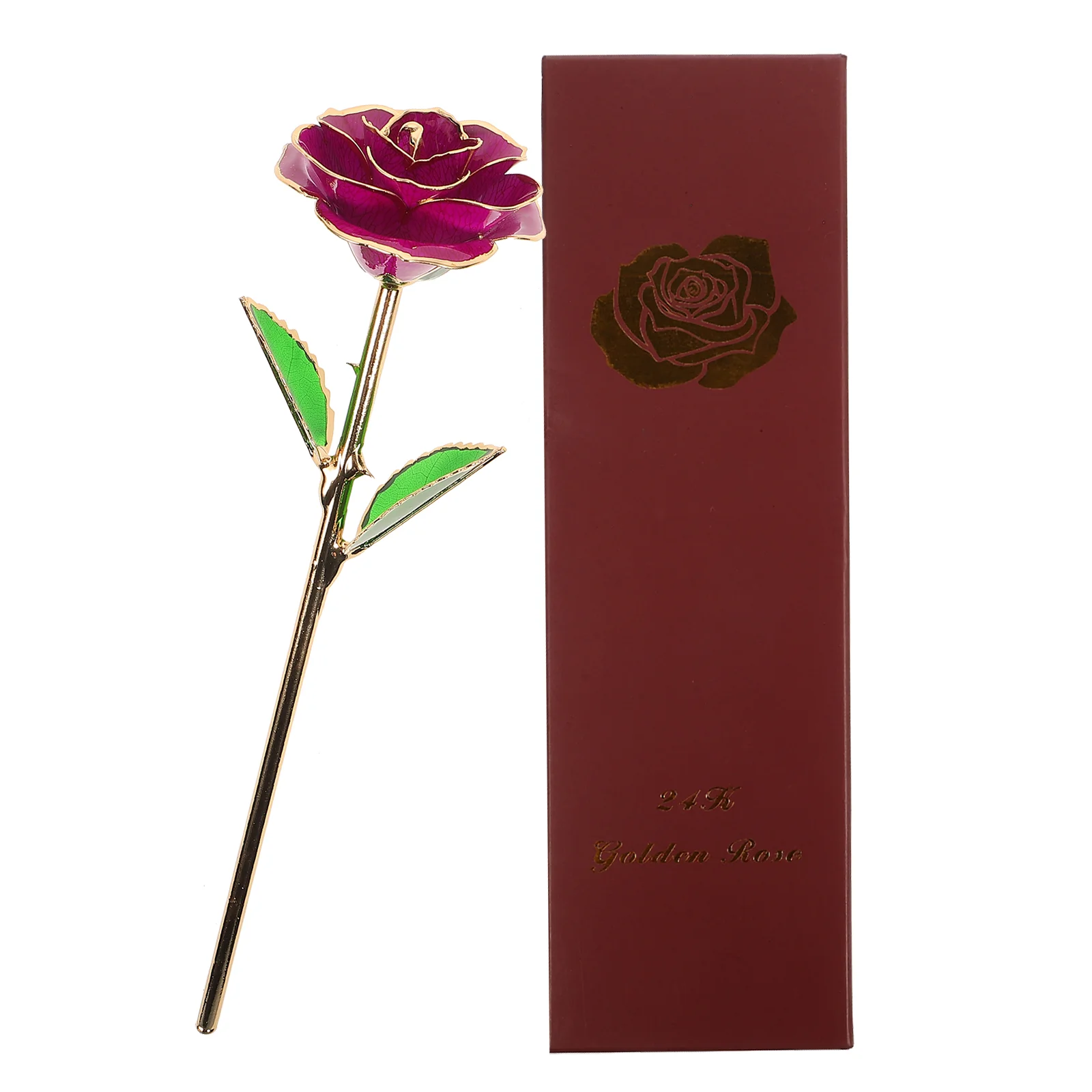 

Blooming Lacquered 24K Gold Roses Plated Real Rose Birthday Valentine's Day Anniversary Mother's Day Gift with Souvenir Bag