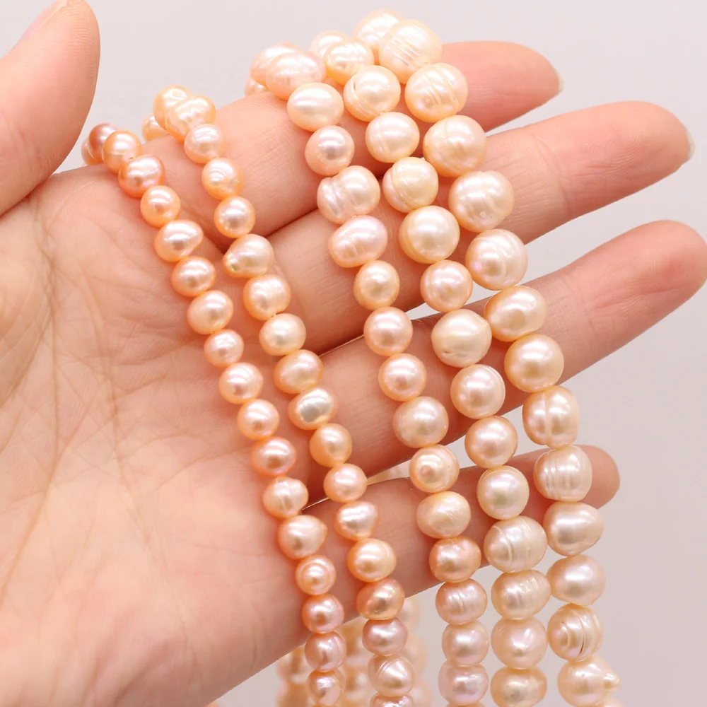 

Charms Potato Shaped Pearl Beads Pink Natural Freshwater Pearls Beads for Jewelry Making Supplies DIY Women Necklace Bracelet