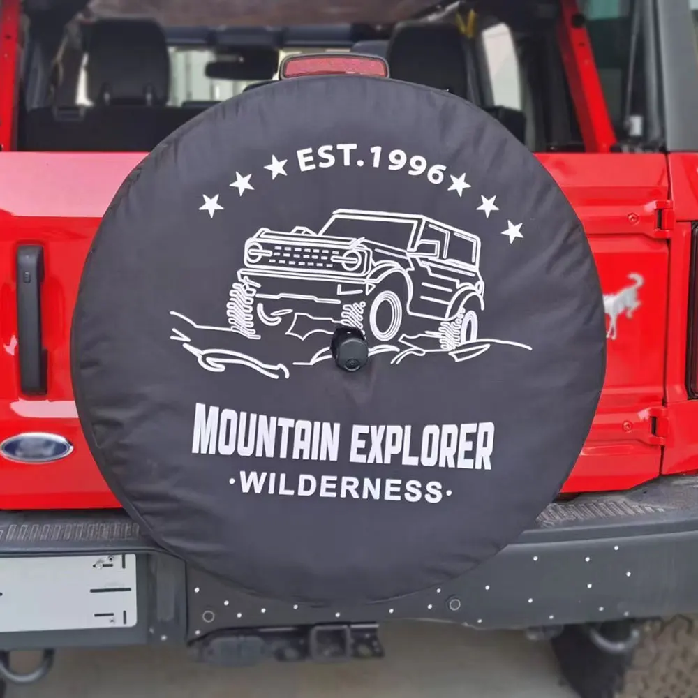Car exterior accessories 32 inches Spare Tire Cover Back Wheel Cover Storage Bag Protector For Ford Bronco