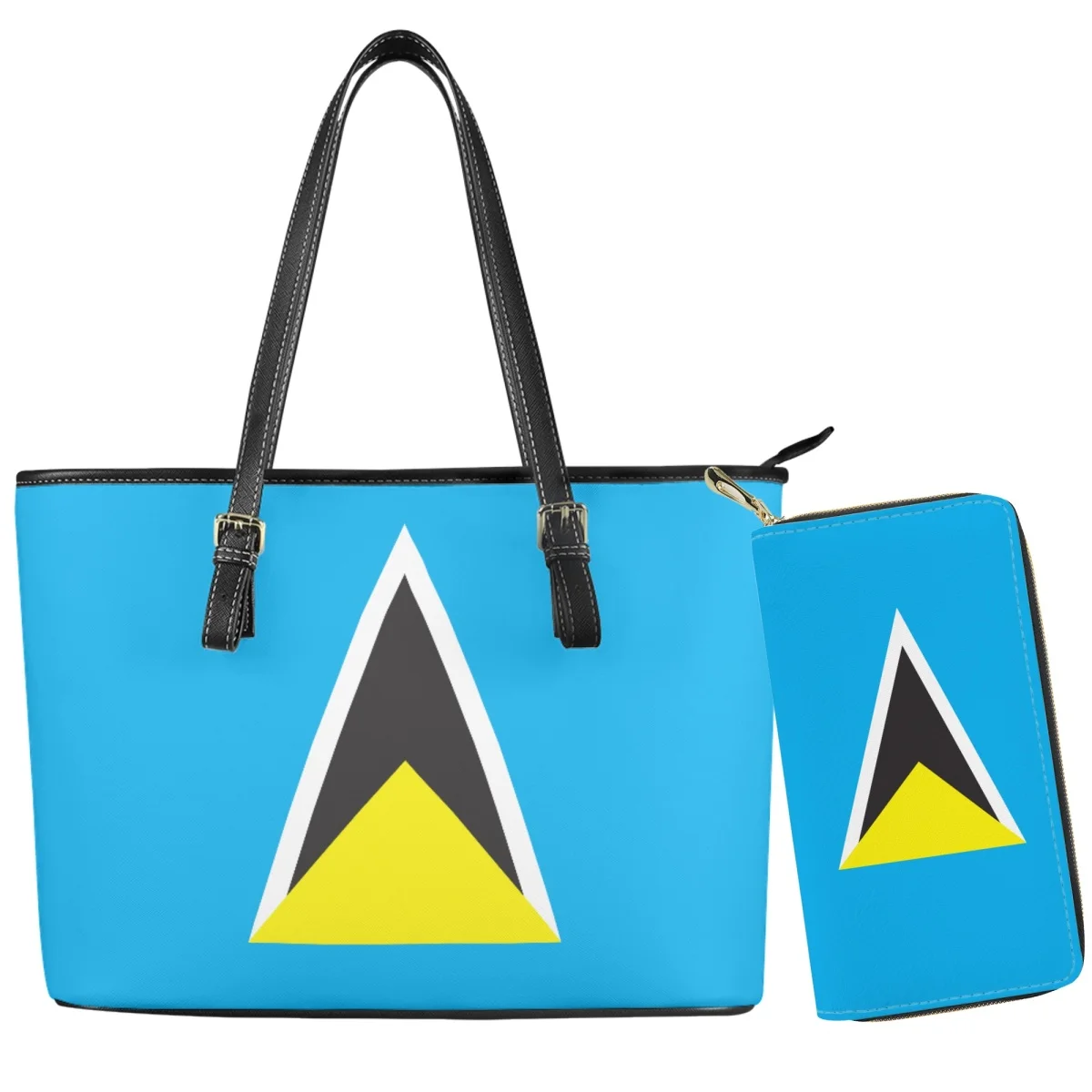 

Saint Lucia Country Flag Pattern Woman Handbag Comfortable Fabric Wallet Satchel Saddle Bag Gift for Lover Friends Children Gift