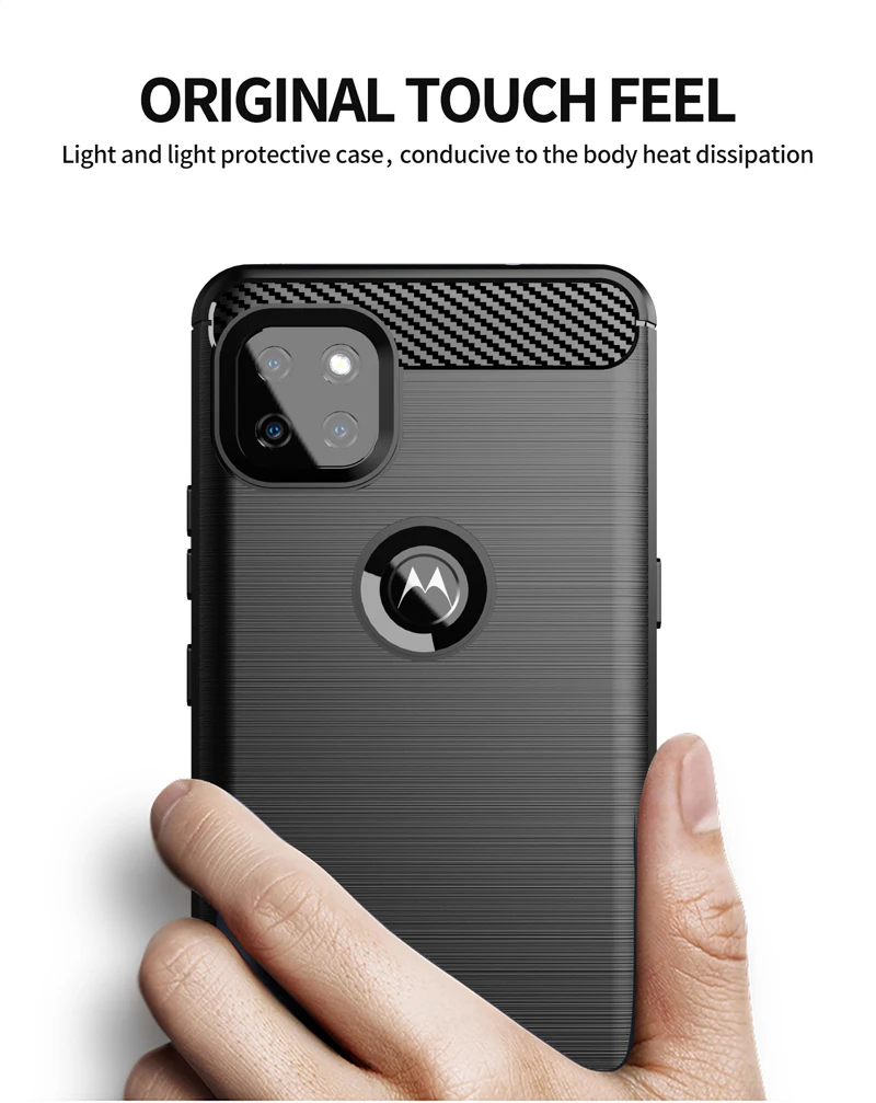 Moto G 5G 용 충격 방지 탄소 섬유 케이스 Moto one 5g UW Ace 전화 커버 용 5G ACE 브러시 질감 고무 실리콘 케이스