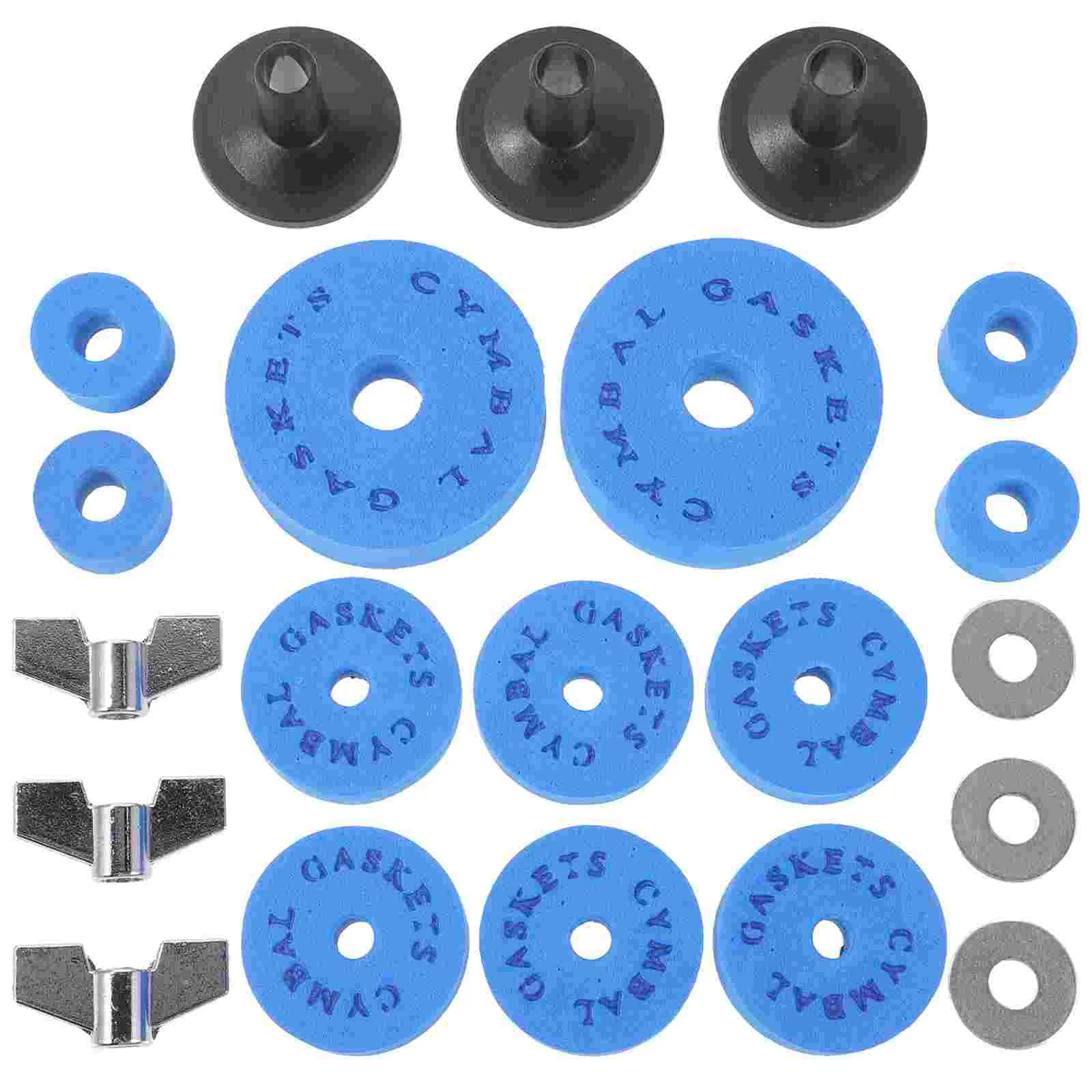 

Drum Pads Cotton Pads Kit Clutch Tube Cymbals Supplies Gasket Metal Washer Nonslip EVA Cotton Nuts