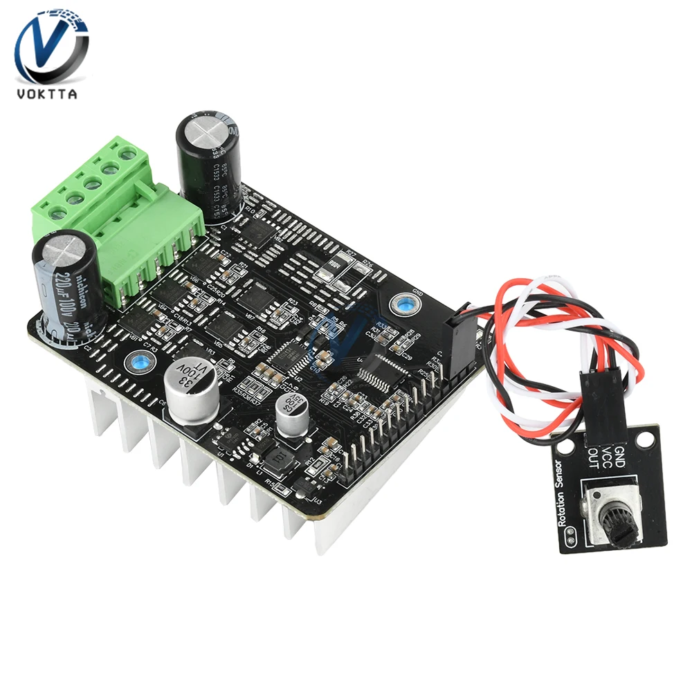 1600W 50A DC 6-80V PWM Motor Speed Controller BLDC Brushless Hall Motor Controller 6V 12V 24V 36V 48V 60V 72V Driver Board