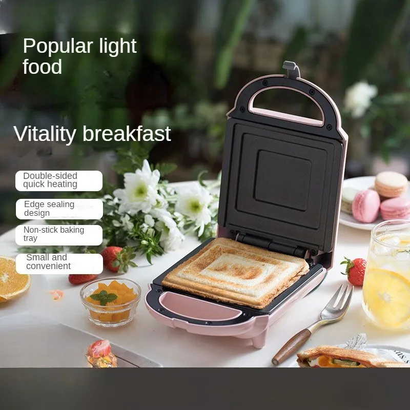 460W Breakfast Machine Double Sided Heating Automatic Sealing Non-Stick Pan Sandwich Maker Home Cookware Multifunctional Toaster 4