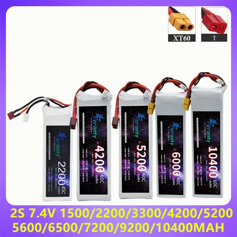 Batterie LiPo RC 2200-9200mAh XT60/T pour Hélicoptère Drone