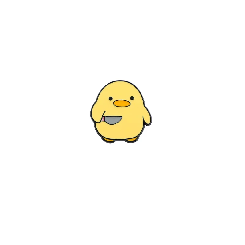 1pcs Animal Brooch Little Yellow Duck Penguin Shape Clothing Bag Badge