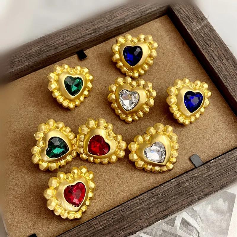 Statement heart earrings Clearance