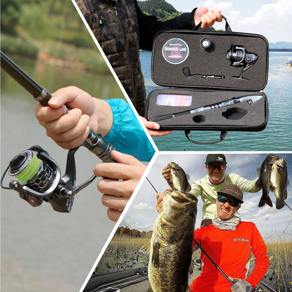 Sougayilang Telescopic Rod & Reel Kit with Line and Lure Bag 6